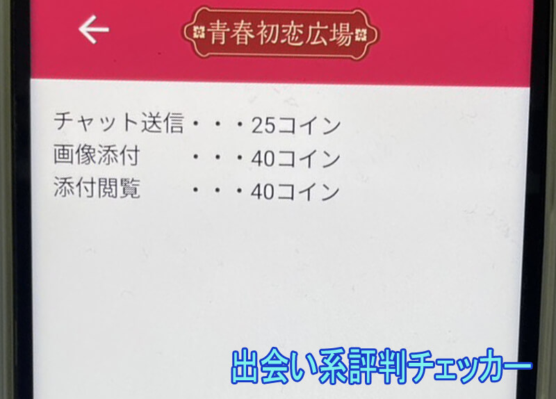 青春初恋広場の料金②