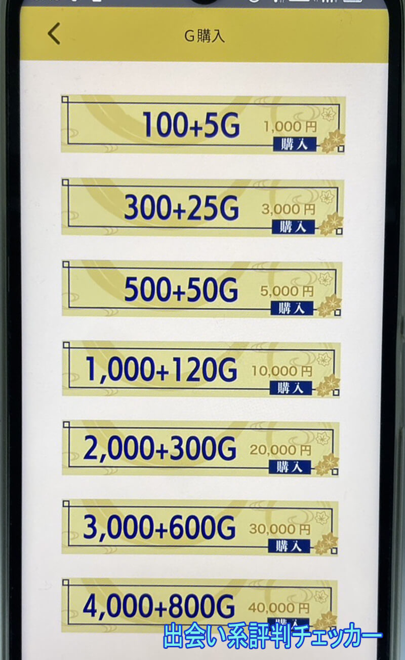 熟年恋慕の料金①