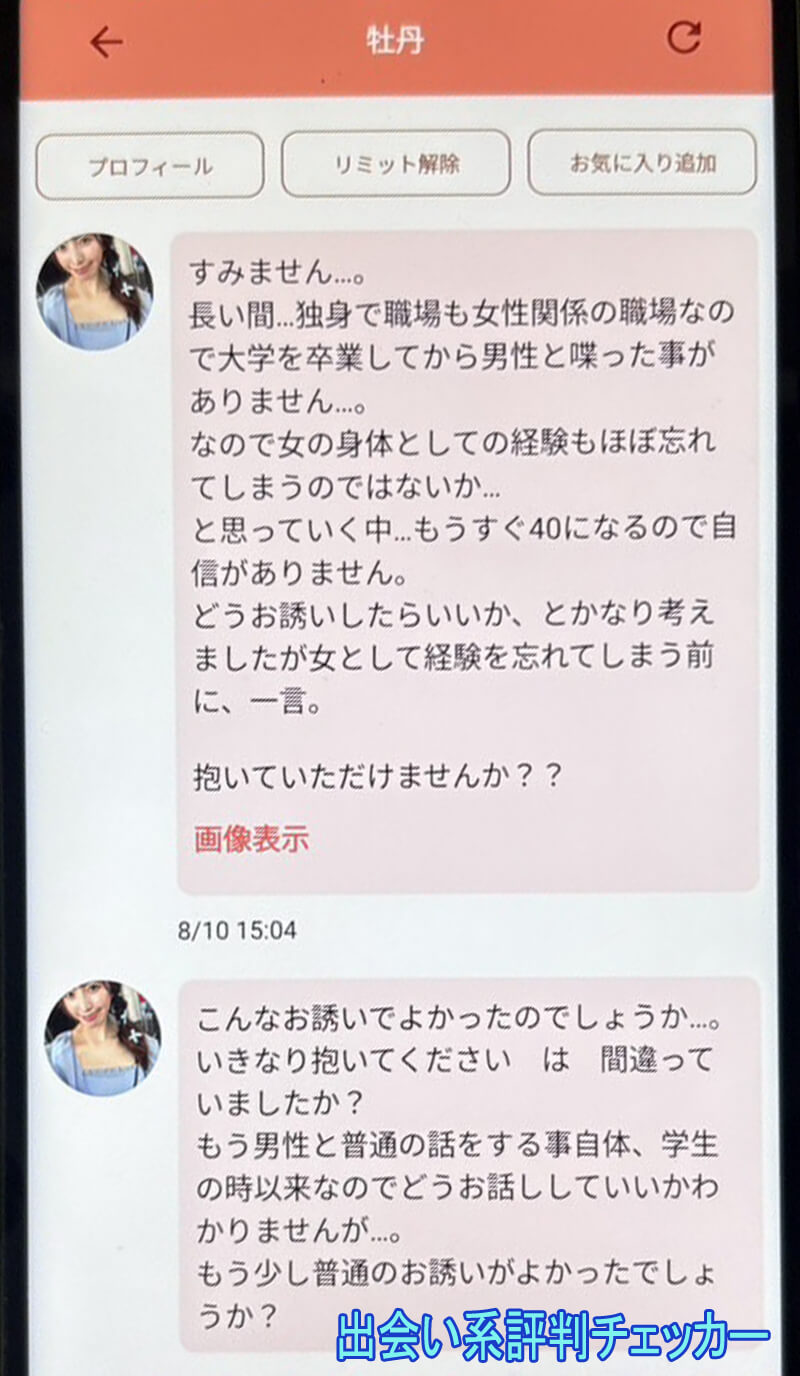 チャットプレミアムのサクラ②