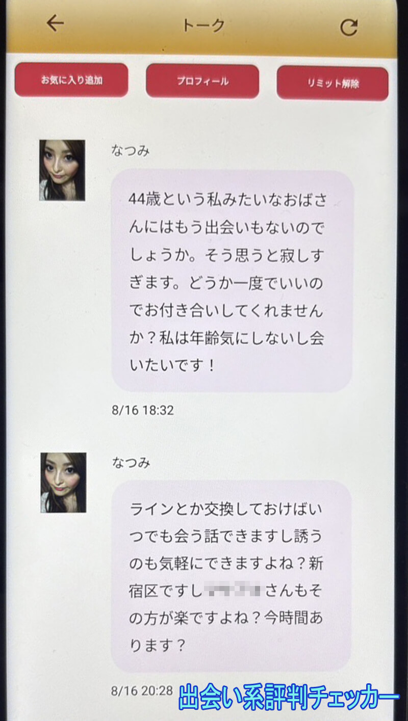 DXセレブメールのサクラ③