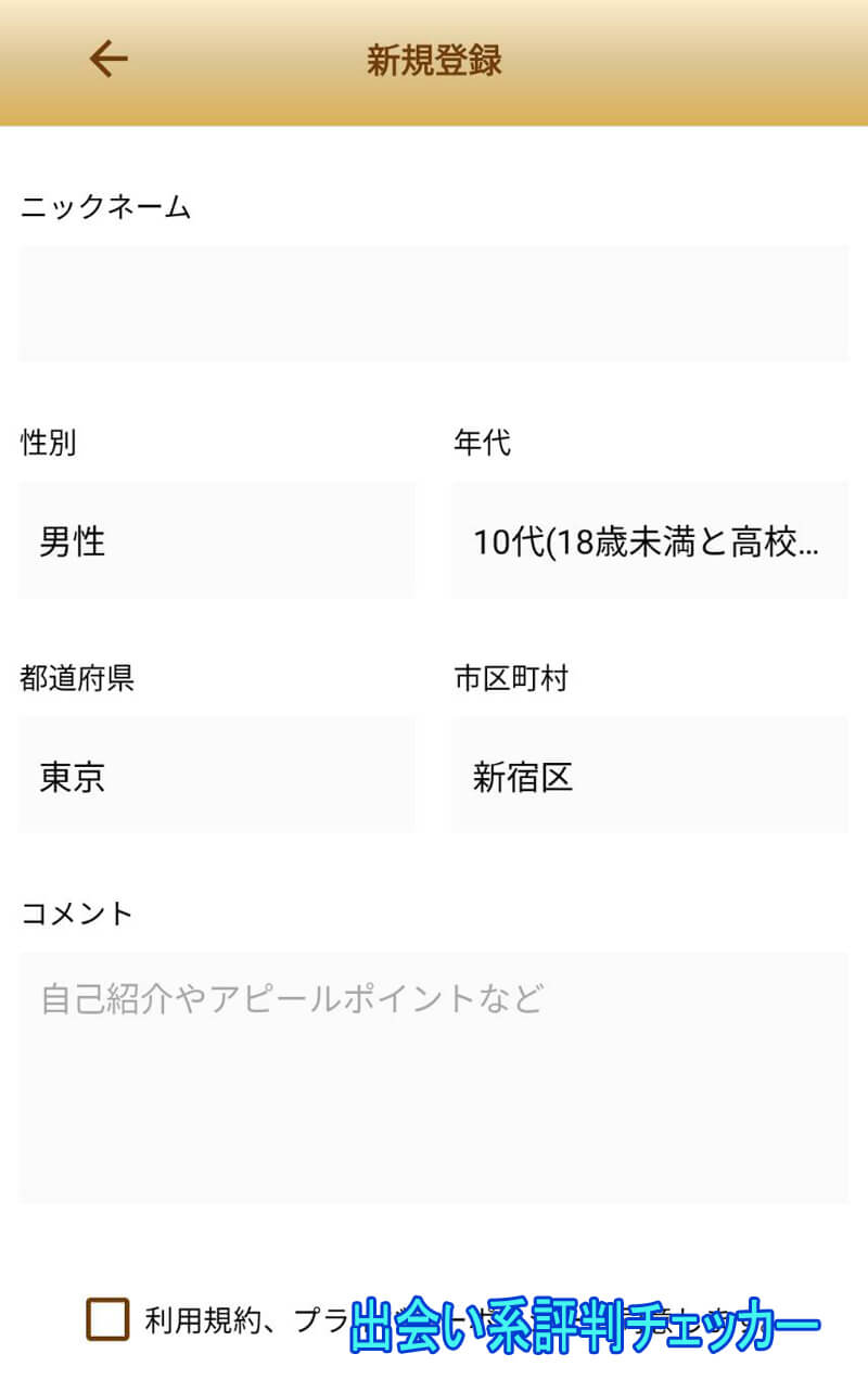 DXセレブメールの登録