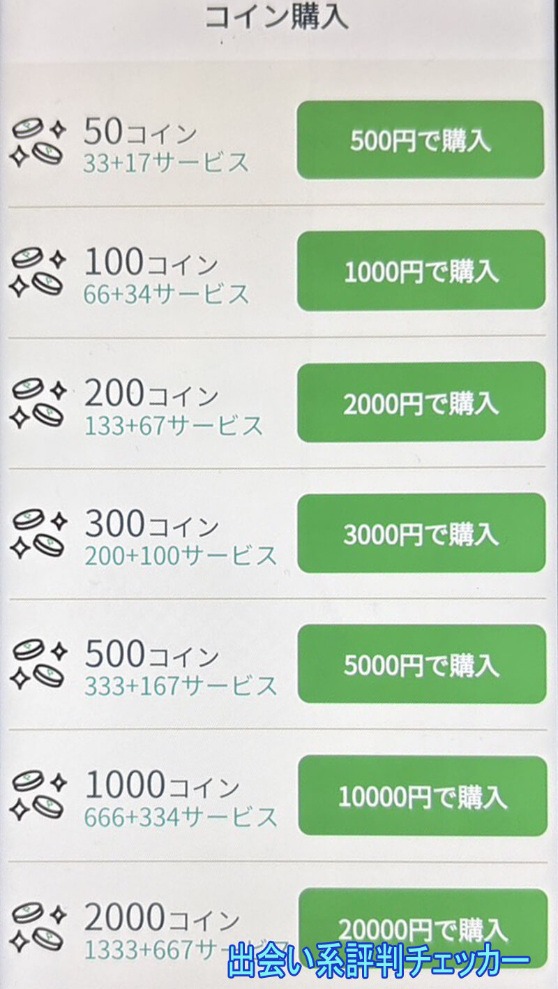 熟年マッチングの料金①