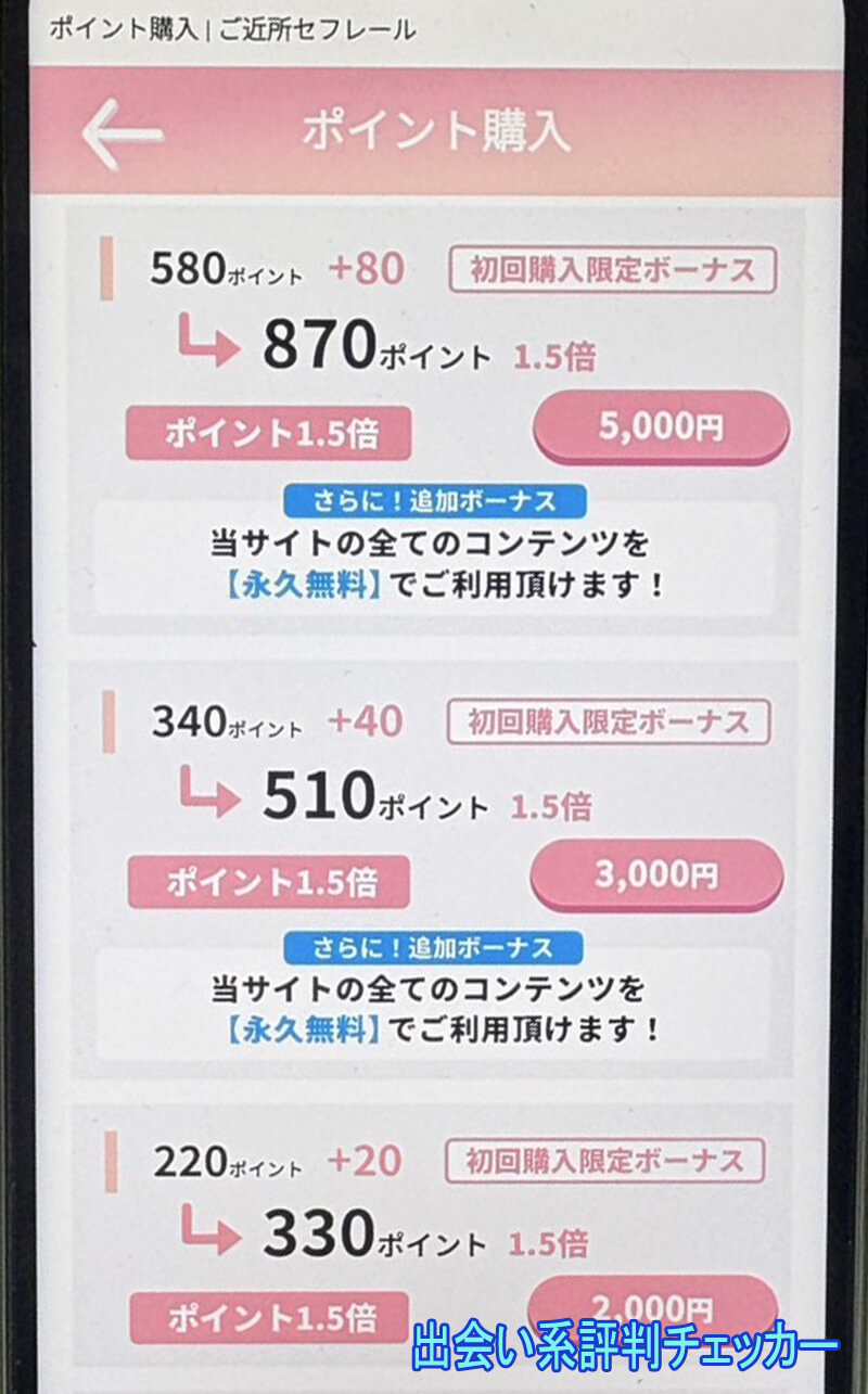 セフレールの料金①