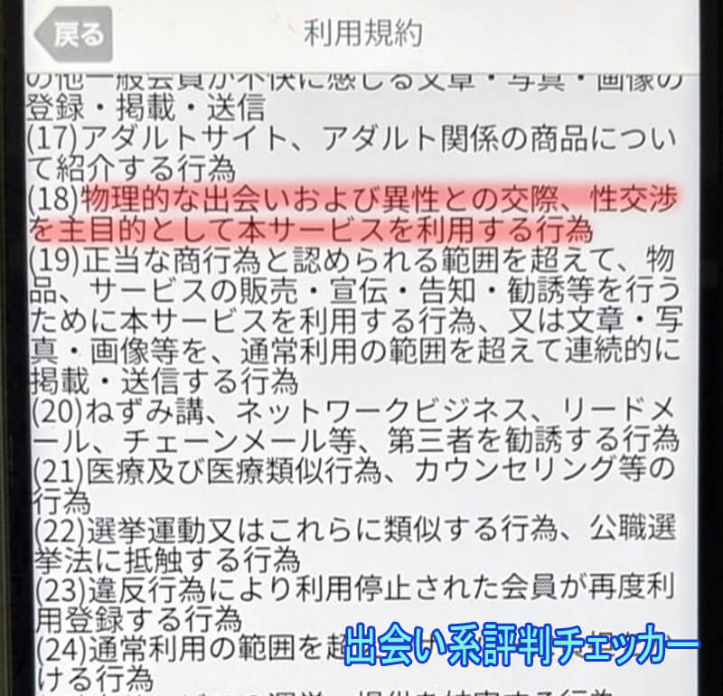 出会いナンバー1の利用規約