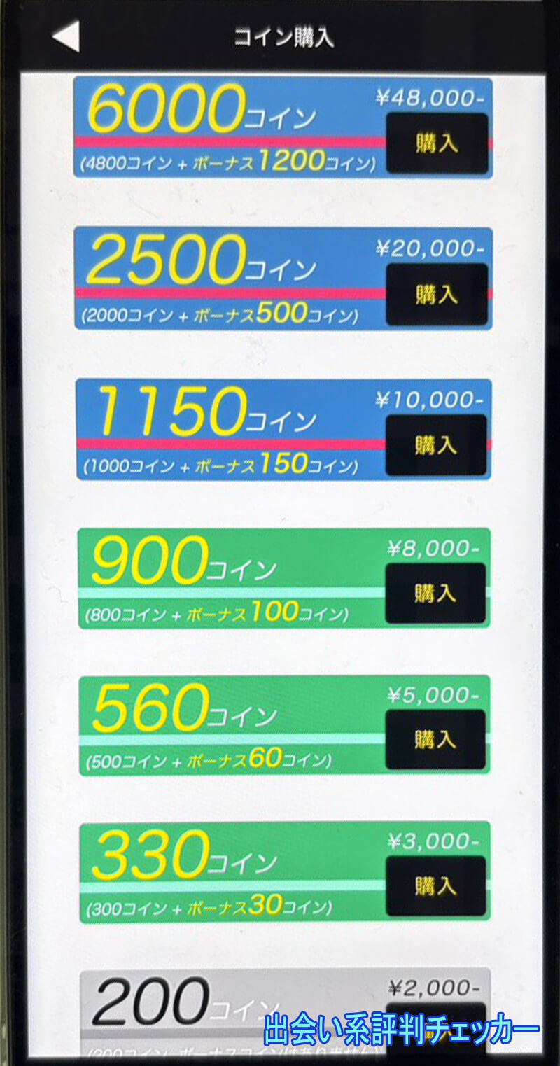 ラブメールの料金1